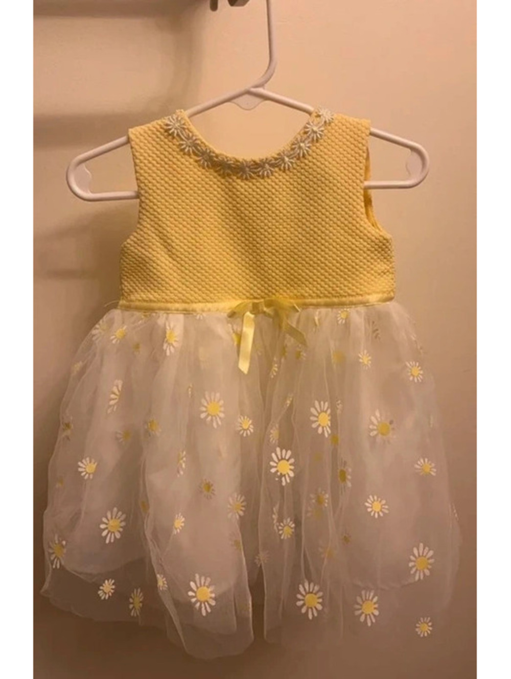 Blueberi Boulevard Yellow Floral Baby Dress 18m